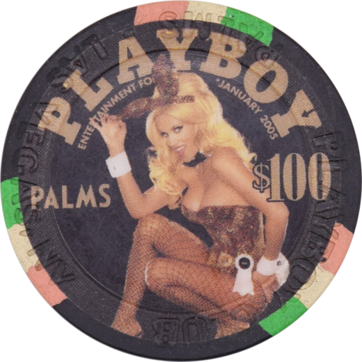 Playboy Palms Casino Las Vegas Nevada $100 Jenny Mccarthy Chip 2005