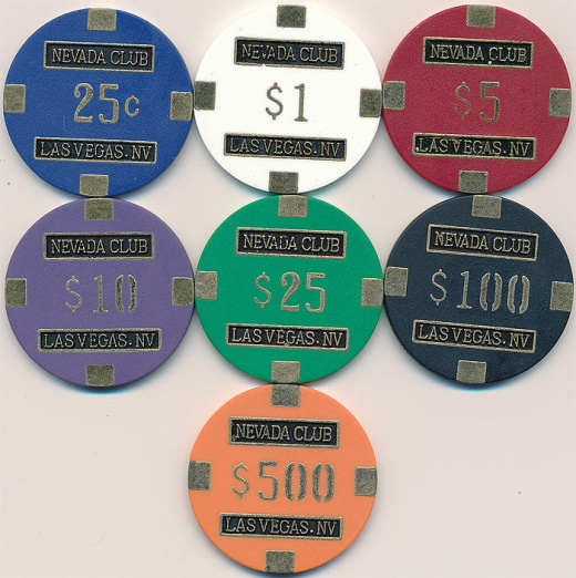 Nevada Club Brass Core 15Gram Home Poker Chips Set Of 25
