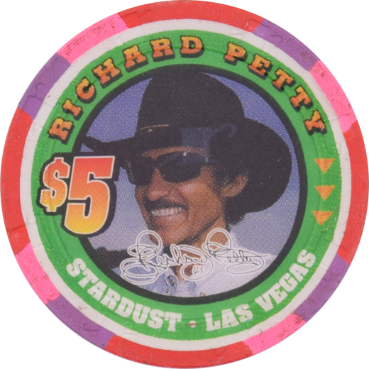 Stardust Casino Las Vegas $5 Richard Petty Chip 2001 - Collectible Gaming Memorabilia