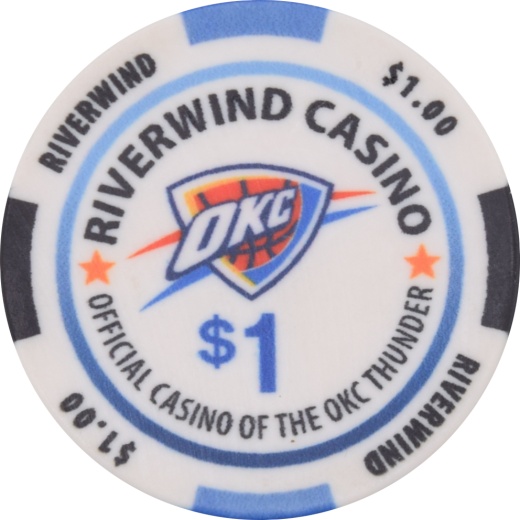 Riverwind Casino Norman Oklahoma $1 Okc Thunder Chip 2023
