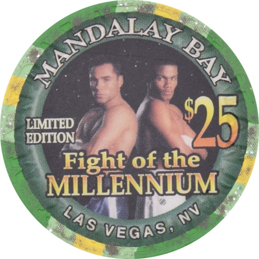 Mandalay Bay Casino Las Vegas Nevada $25 De La Hoya Vs Trinidad Chip 1999