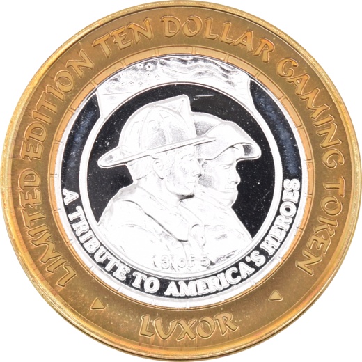 Luxor Casino Las Vegas Nevada "Rescue" $10 Silver Strike .999 Fine Silver 2002