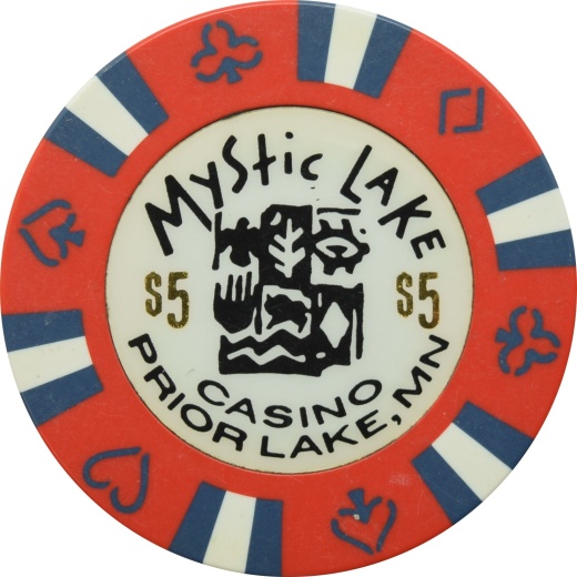Authentic Mystic Lake Casino Prior Lake Minnesota $5 Chip