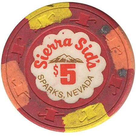 Sierra Sid's Casino Sparks Nevada $5 Chip 1983
