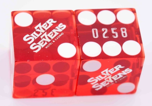 Silver Sevens Hotel & Casino Las Vegas Nevada Pair Of Used Dice