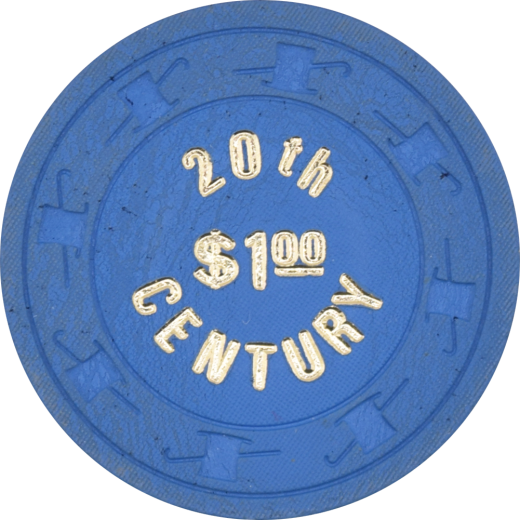20Th Century Casino Las Vegas Nevada $1 Chip 1977
