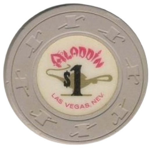 Aladdin Casino Las Vegas Nevada $1 Chip Scv 1970's