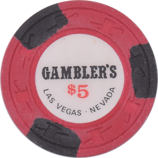 Gambler's (Hall Of Fame) Casino Las Vegas Nevada $5 Chip 1974