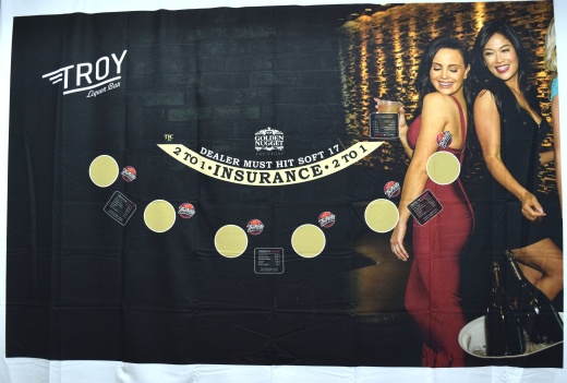 Golden Nugget Casino Las Vegas Nevada New Troy's Bar Blackjack Layout