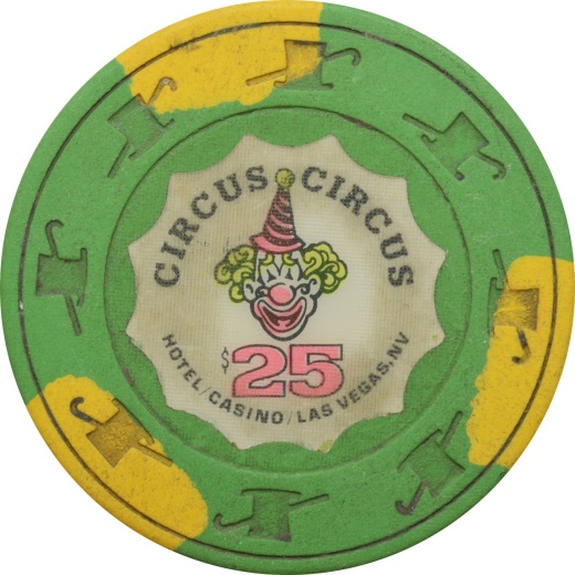 1990 Circus Circus Casino Las Vegas $25 Chip