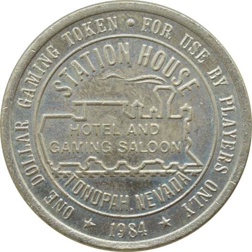 Station House Casino Tonopah NV $1 Token 1984 - Rare Casino Collector's Item