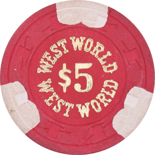 West World Casino Henderson Nevada $5 Chip 1979 - A Rare Gaming Collectible from Paulson
