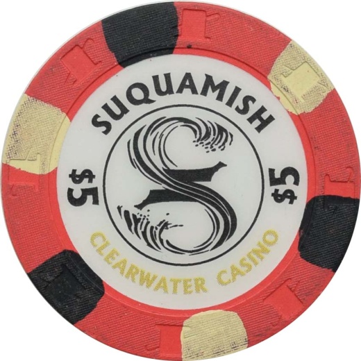 Clearwater Casino Suquamish Washington $5 Chip - A Rare Piece of Gaming History
