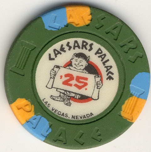 Caesars Palace Casino Las Vegas Nevada $25 Chip 1980s