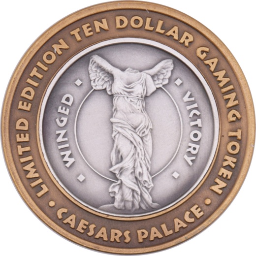 Caesars Palace Casino "Winged Victory" $10 Silver Strike .999 Fine Silver 2000