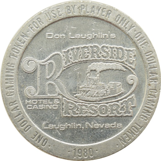 Riverside Resort Casino Laughlin Nv $1 Token 1980