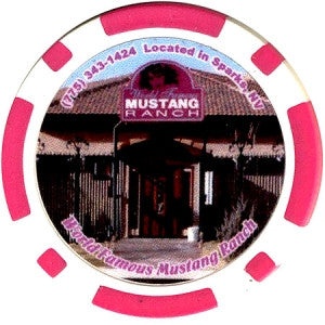Brothel Mustang Ranch Chip - A Rare Collectible Item for Enthusiasts of the American West