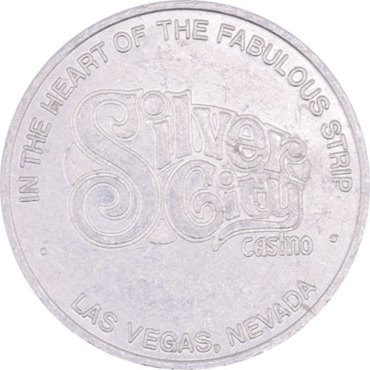 Silver City Casino Las Vegas Set Of 10 Free Slot Play Gaming Tokens (1-5/8" Diameter)