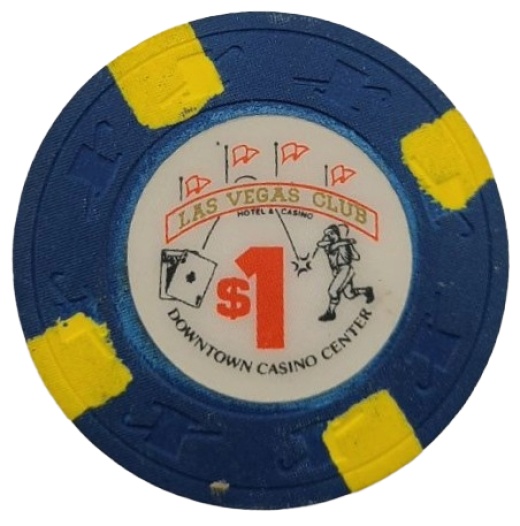 Las Vegas Club Casino Las Vegas Nevada $1 Chip 1980's