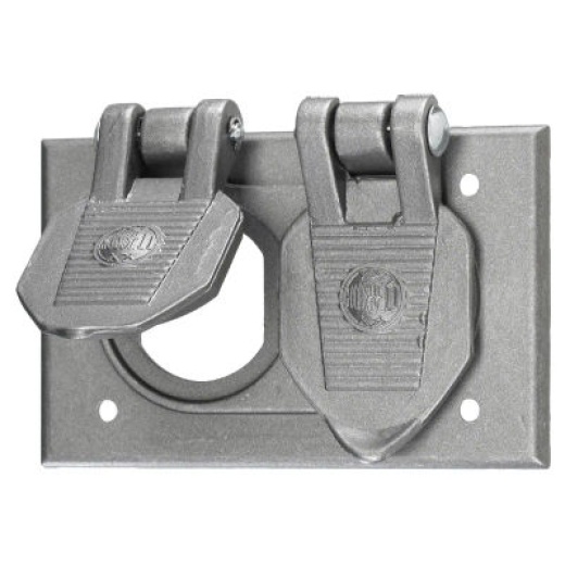 Hubbell HBL5206WO Weatherproof Cover AC FS/FD Standard Horizontal Gray
