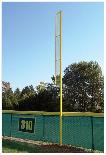 SportsPlay Foul Pole: 20' with Wing - Baseball Field Equipment