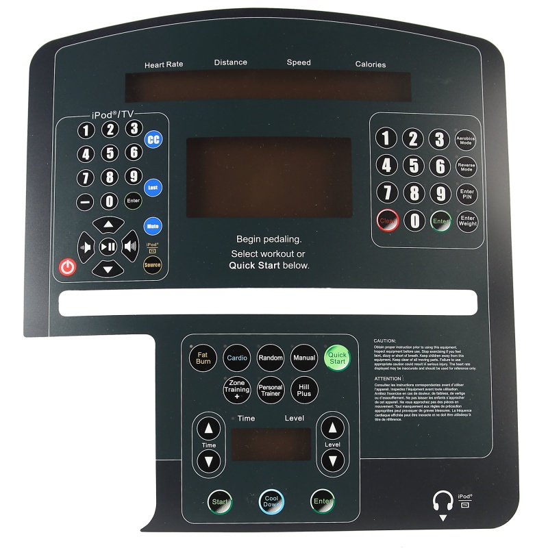 Overlay W/Out Keypads, Integrity, Fits Certain Lifefitness Crosstrainers