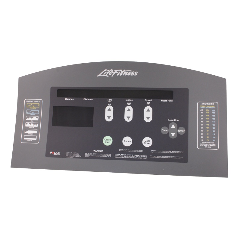 Overlay W/Out Keypad For Certain Lifefitness 93T Treadmills