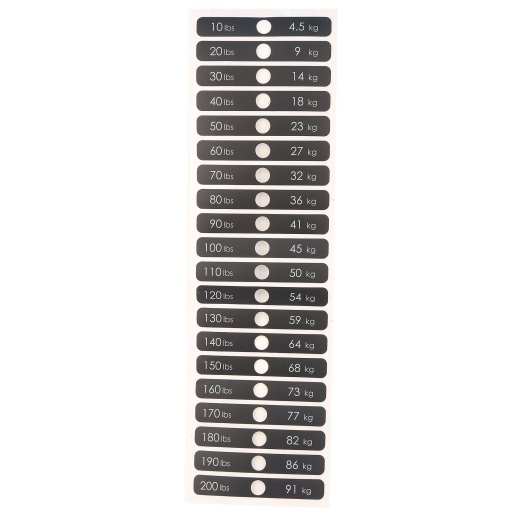 10Lbs Weight Plate Decal for Matrix Strength Equipment