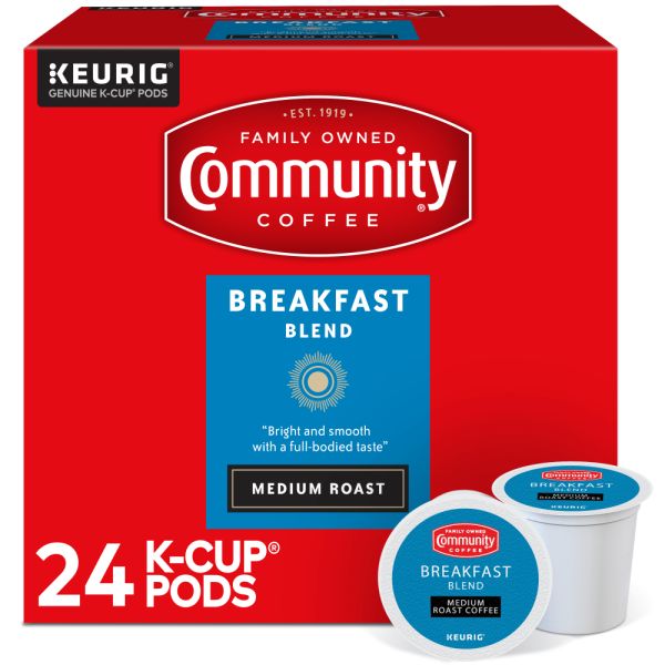Community Coffee Keurig Single Serve KCup Pods, Breakfast Blend