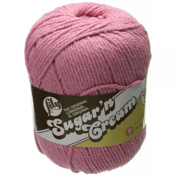 Sugar'n Cream Yarn - Solids Super Size Rose Pink