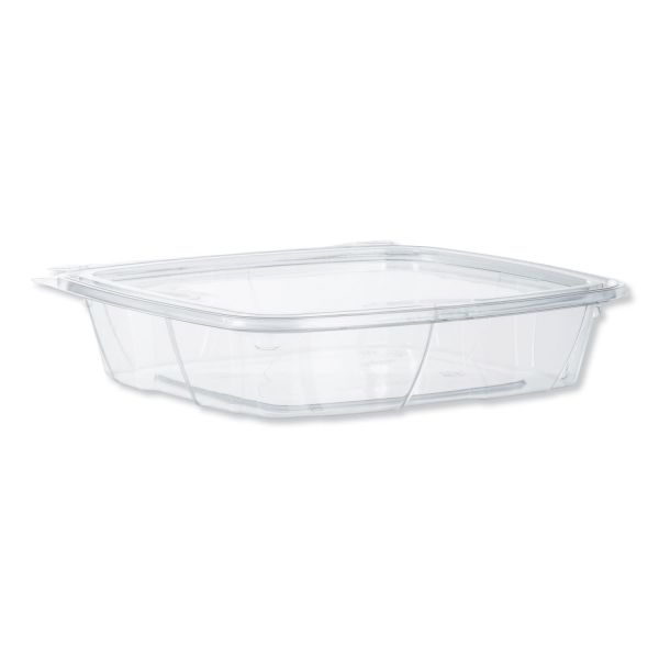 Dart Rectangular Clear Hinged Deli Container with Flat Lid 24 oz