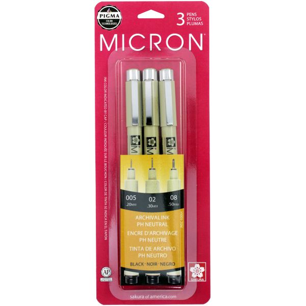 Pigma Micron Pens 03 .35mm 6/Pkg