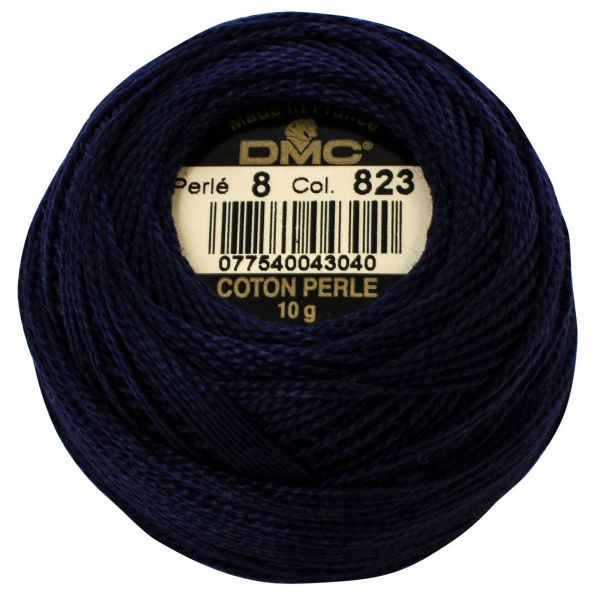 DMC 798: Dark Delft Blue (size 8 perle cotton)
