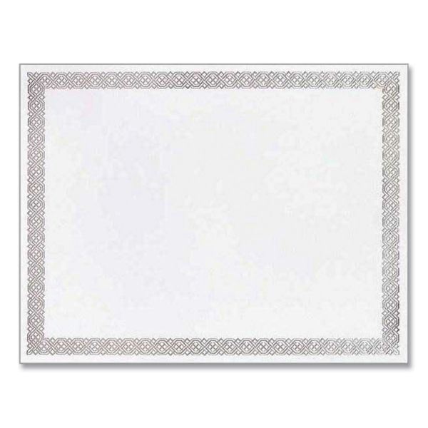 Great Papers! Foil Border Certificates, 8.5 X 11, Ivory/Silver, Braided ...