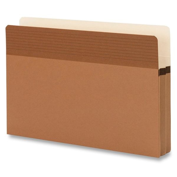 Smead Easy Grip Pockets Expanding File Folders, Legal Size, 30% Recycled, Redrope, Box Of 25