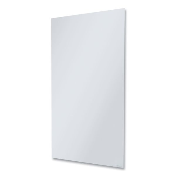 Quartet Invisamount Vertical Magnetic Glass Dry-Erase Boards, 42 X 74, White Surface