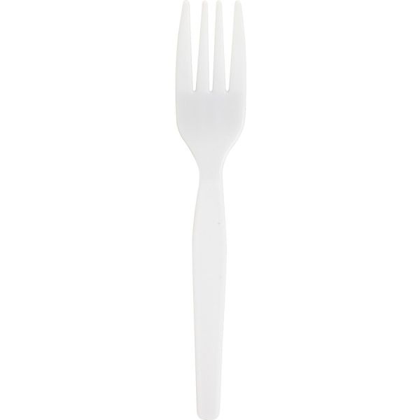 Genuine Joe Heavyweight White Plastic Forks