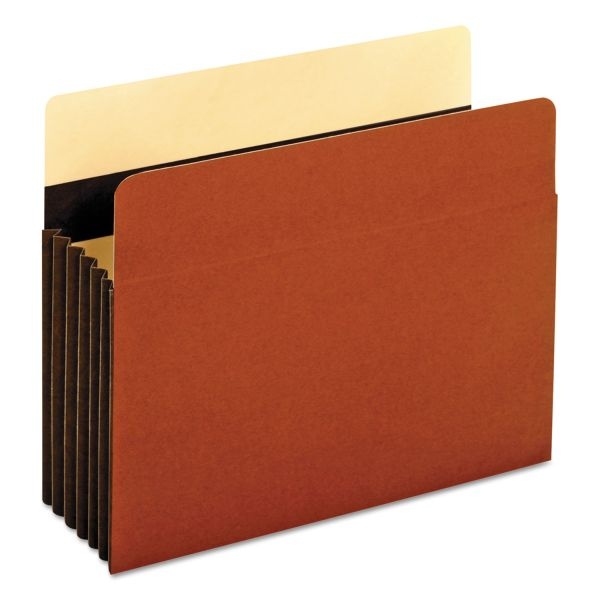 Pendaflex Heavy-Duty File Pockets, 5.25" Expansion, Letter Size, Redrope, 10/Box