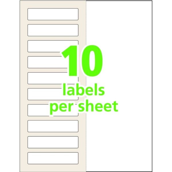 Avery Easy Align Self-Laminating Id Labels 1 1/16" X 3 1/2", White, Pack Of 250