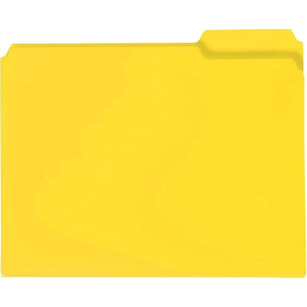 Smead Inn Dura File Folders, Letter Size, 1/3 Cut, Yellow, Box Of 24