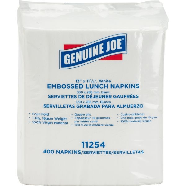 Genuine Joe Embossed Paper Lunch Napkins