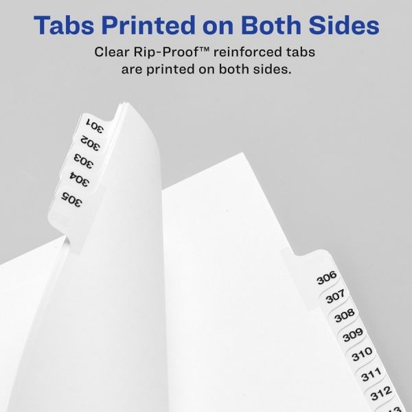 Avery-Style Preprinted Legal Bottom Tab Dividers, 26-Tab, Exhibit Y, 11 X 8.5, White, 25/Pack