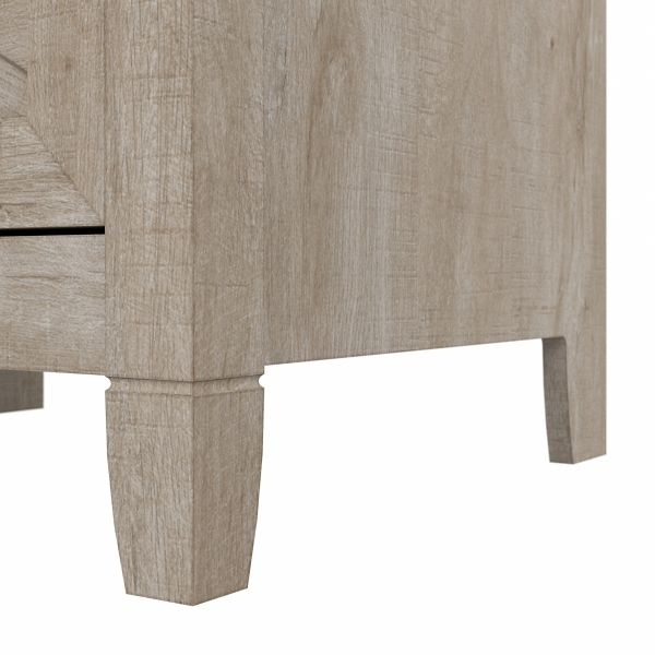 Bush Furniture Key West Small Corner Desk With Bookcase And Lateral File Cabinet In Washed Gray
