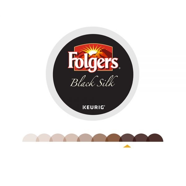 Folgers Gourmet Selections Black Silk Coffee K-Cups, Dark Roast, 24/Box
