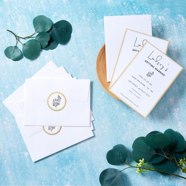 Avery Invitation Cards With Metallic Gold Borders
