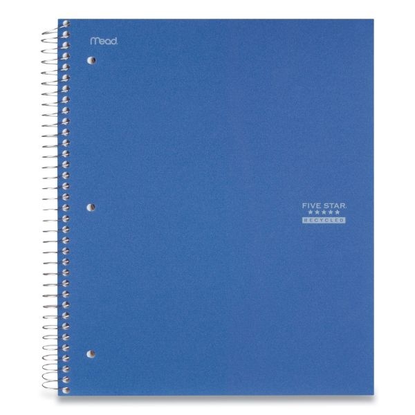 Five Star Recycled Personal Notebook, 1-Subject, Medium/College Rule, Randomly Assorted Cover Color, (100) 11 X 8.5 Sheets