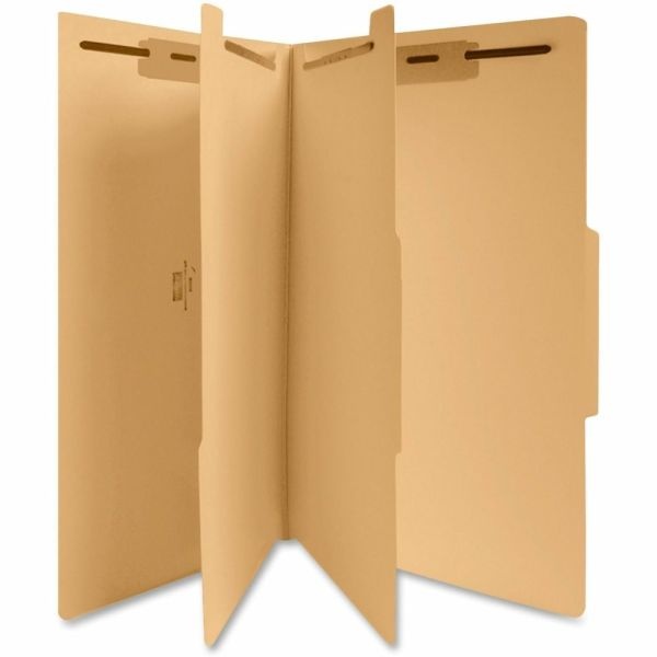Sparco 6-Part File Folders With Fasteners, Legal Size, Manila, Box Of 25