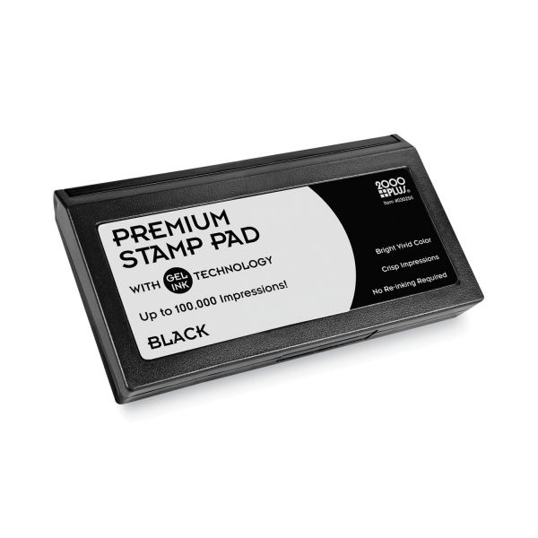 Cosco Microgel Stamp Pad For 2000 Plus, 6.17" X 3.13", Black