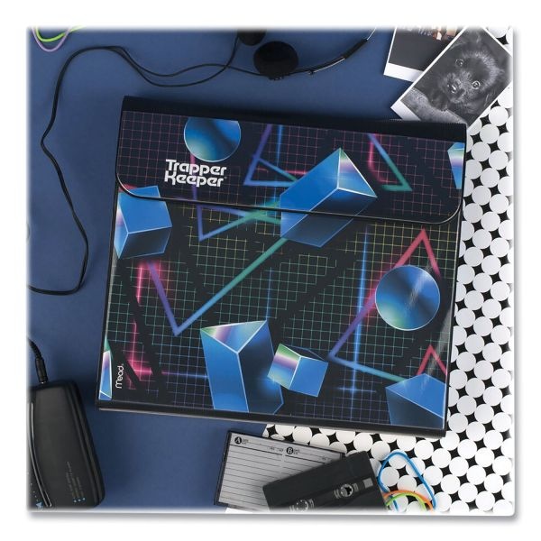 Mead Trapper Keeper 3-Ring Pocket Binder, 1" Capacity, 11.25 X 12.19, Shapes