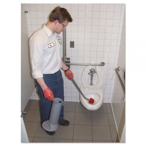 Unger Ergo Toilet Bowl Brush Complete Wand, Brush Holder And Two Heads